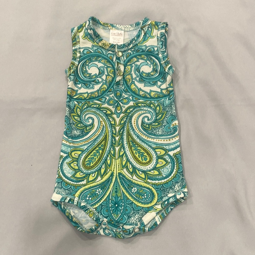 Luca Charles Infant Bodysuit Size 6/12 months Boutique paisley pattern